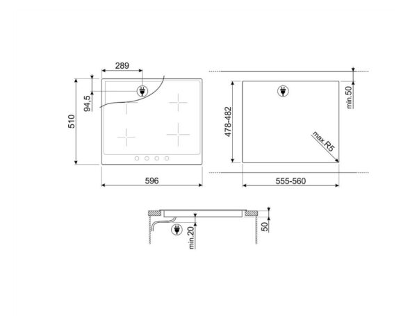 Варильна поверхня Smeg SI964PM - 2