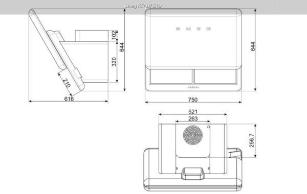 Витяжка Smeg KFAB75RD - 2
