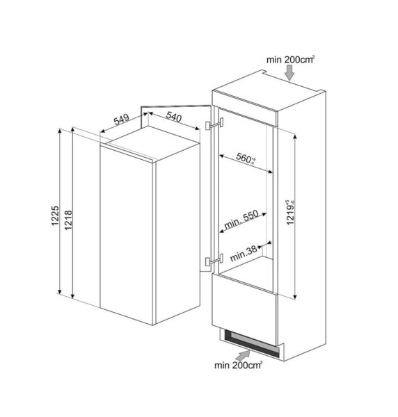 Холодильник Smeg S4L120F - 2