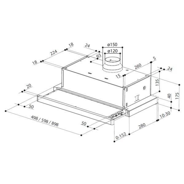 Витяжка Faber FLEXA NG HIP AM/X A60 - 2