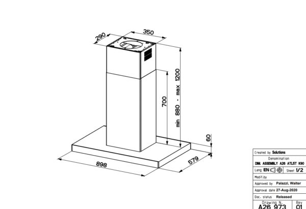 Витяжка Faber STILO GLASS SMART ISOLA A90 - 2