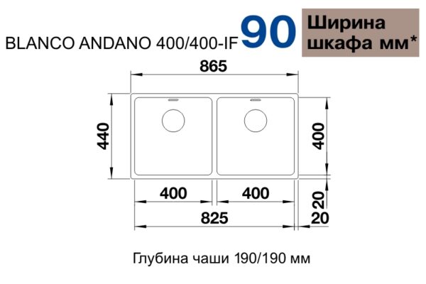 Мийка Blanco BLANCO 522985 - 2