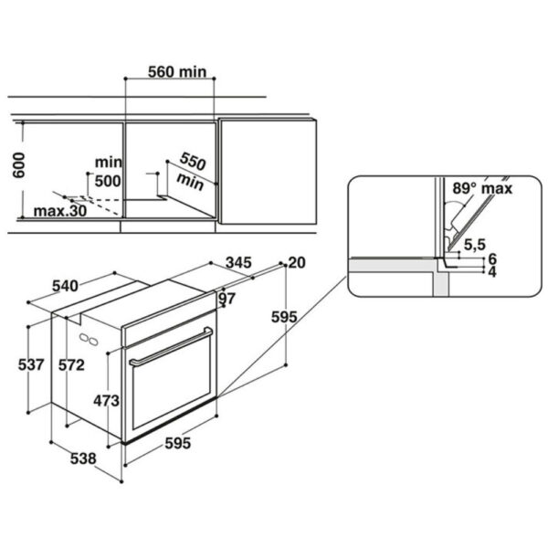 Духова шафа Whirlpool OAKZ9 6200 CS IX - 2