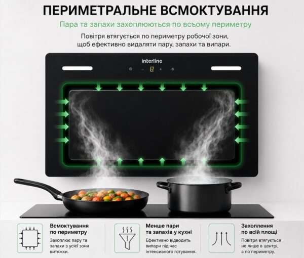 Витяжка Interline SOLO ULTRA BK A/60/T - 8