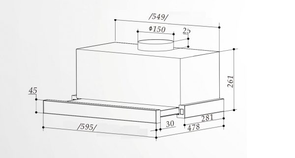 Витяжка Interline SHARK PLUS BL/S A/60 - 6