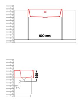 Мийка Elleci SPAZIO 900  white k96 - 7