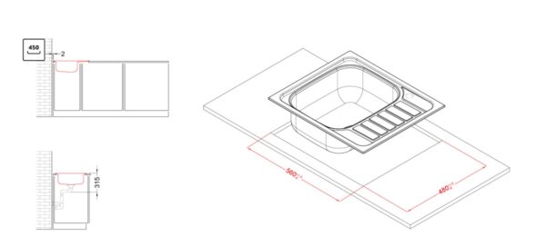 Мийка Elleci Sky125 DX SATINATO - 5