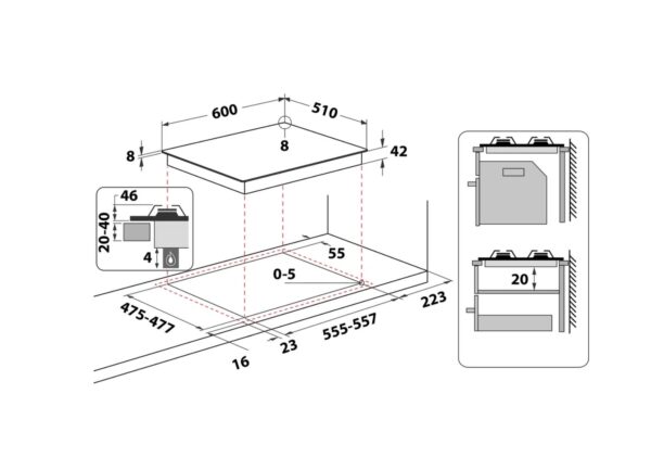 Варильна поверхня Whirlpool POW 64D2NB - 2