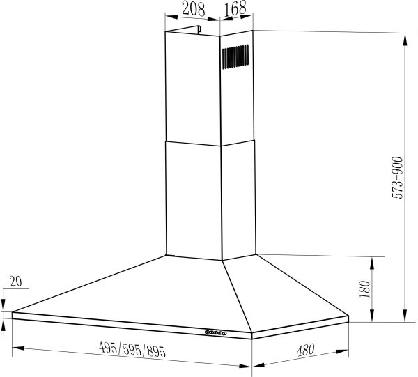 Витяжка Interline SET WH A/60 PB/2/T - 3