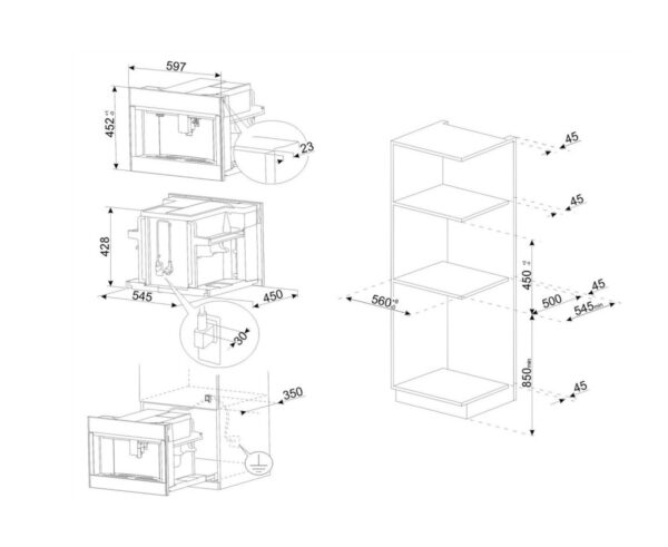 Кавоварка Smeg CMS 4104G - 2