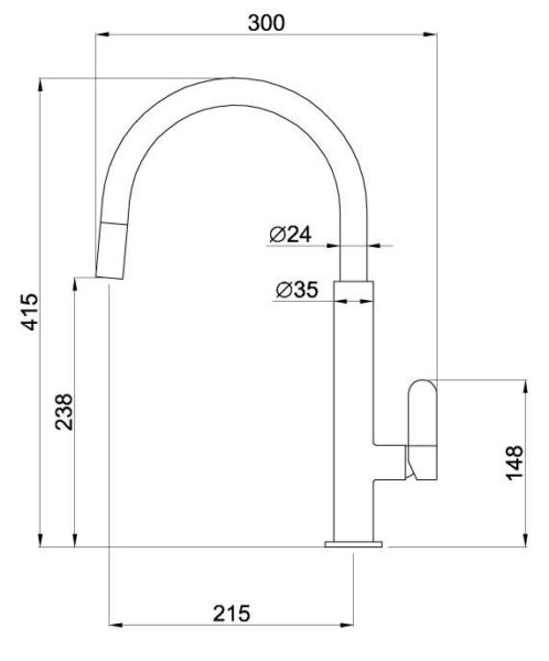 Змішувач Elleci Dove plus black 86/ full - 2