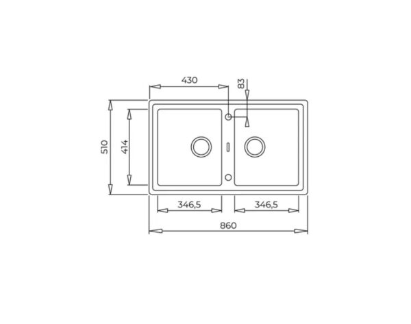 Мийка Teka STONE 90 B-TG 2B код 115260007 - 2