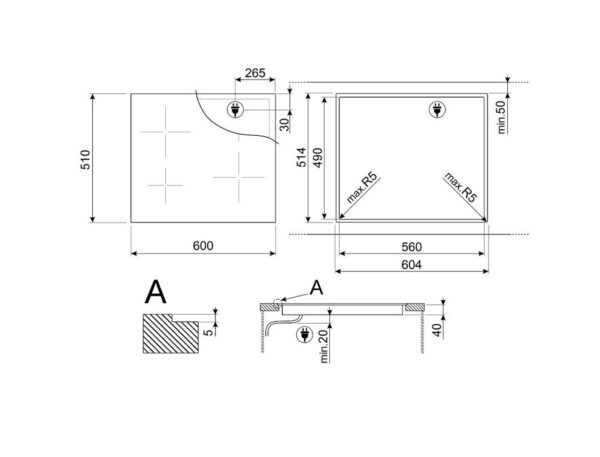 Варильна поверхня Smeg SE 464TD - 3