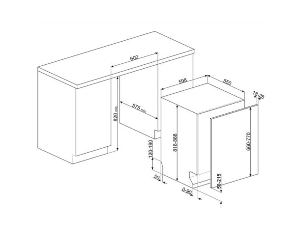 Посудомийна машина Smeg STL 324AQLL - 2