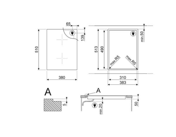 Варильна поверхня Smeg SIM 6323R - 3