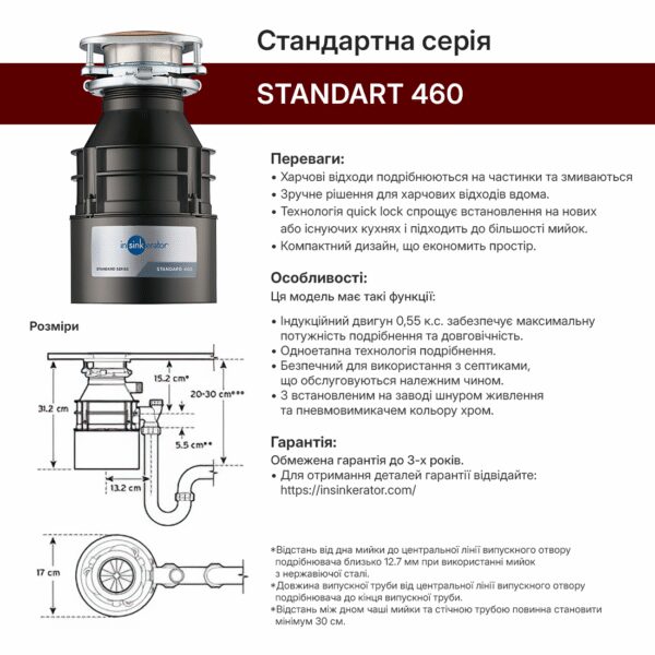 Подрібнювач In-sink-erator Standart 460 - 14