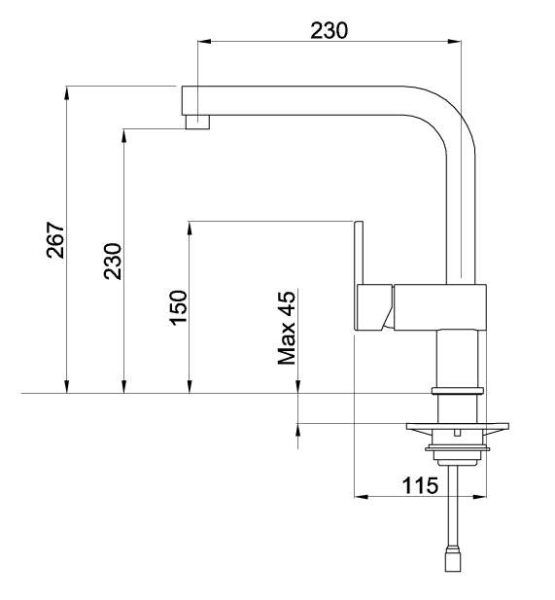 Змішувач Elleci Kube cromato - 2