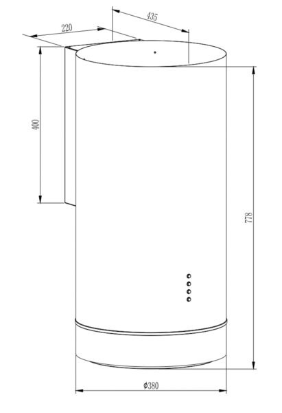 Витяжка Interline TUBE S/2 BL A/60/T - 2