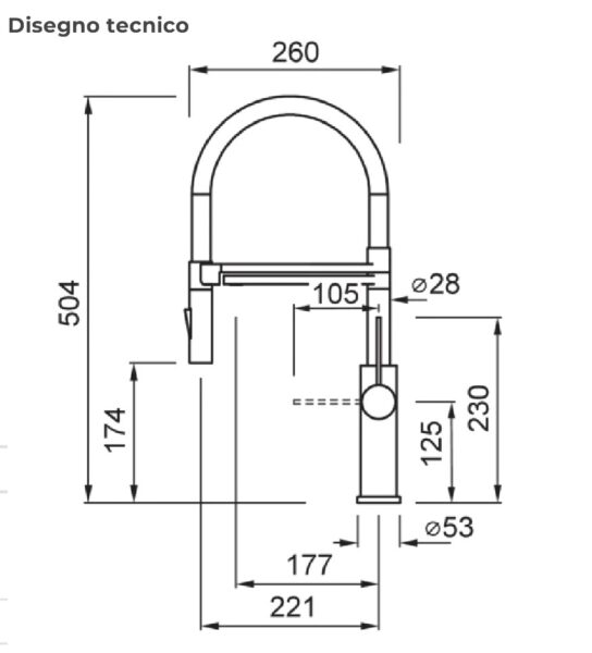 Змішувач Elleci Ventum pure cromato - 4