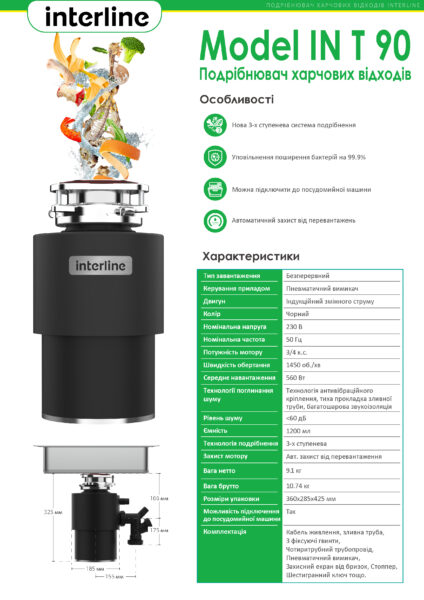 Подрібнювач Interline Model INT 90 - 13