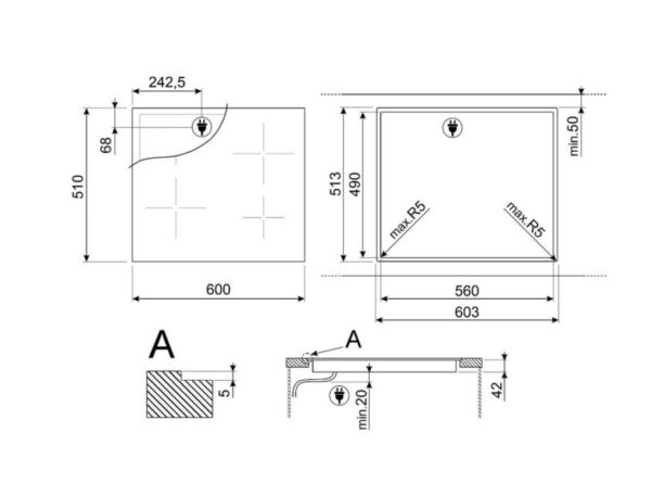 Варильна поверхня Smeg SE 264TD1 - 6