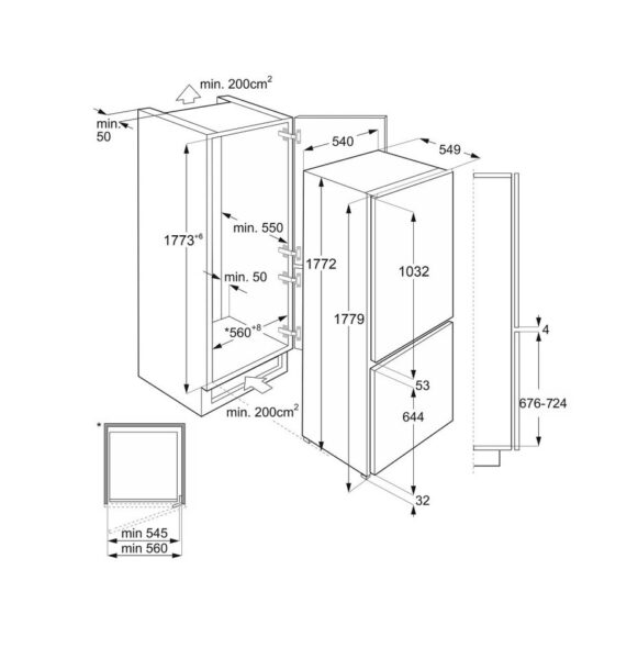 Холодильник Smeg C 4172E - 2