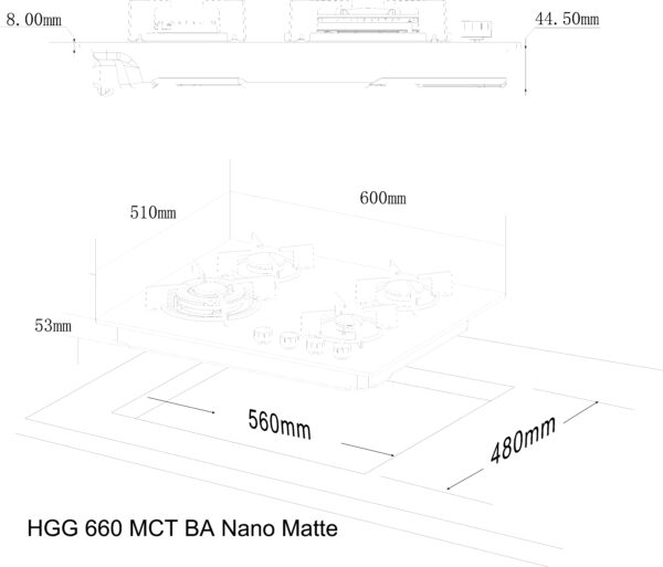Варильна поверхня Interline HGG 660 MCT BA Nano Matte - 16