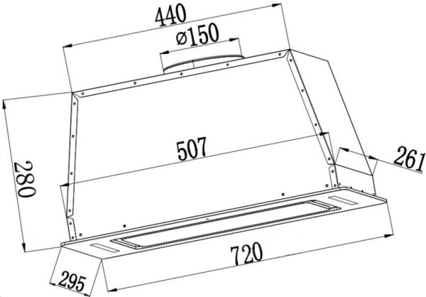 Витяжка Interline JOLLY BL A/72/GL/K - 2