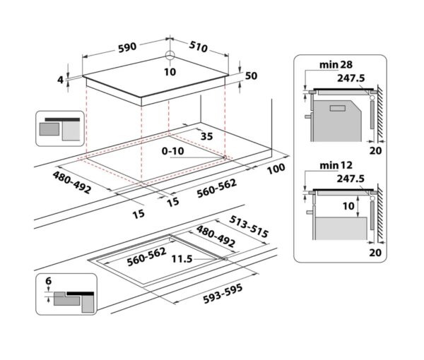 Варильна поверхня Whirlpool WTX6019DCF - 9