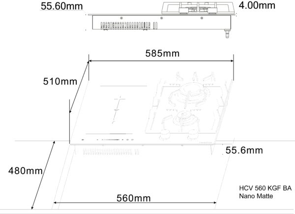 Варильна поверхня Interline HCV 560 KGF BA Nano Matte - 4