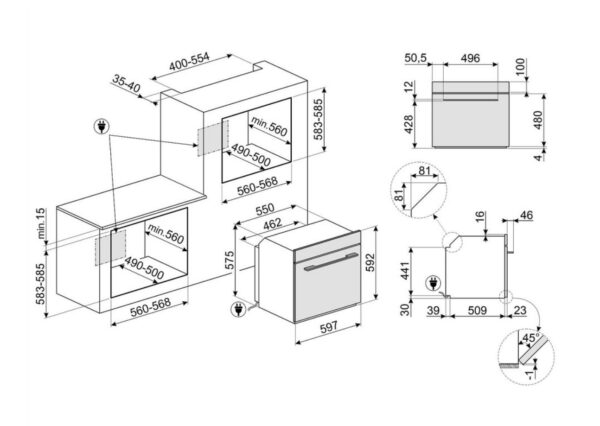 Духова шафа Smeg SO 6102S3PB3 - 2