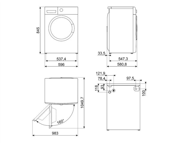 Пральна машина Smeg WNP 04SEAIN - 3