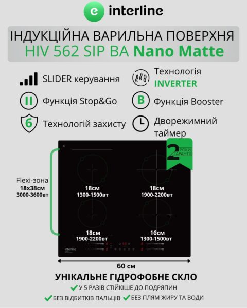 Варильна поверхня Interline HIV 562 SIP BA Nano Matte - 2