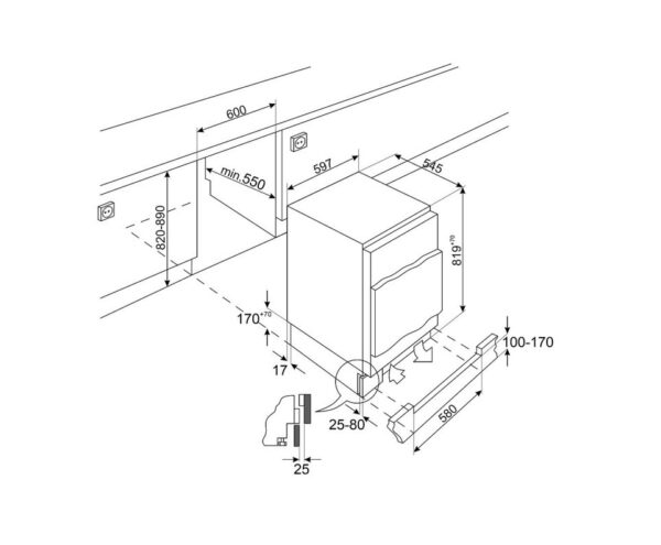 Морозильна камера Smeg U 8F082DE1 - 2
