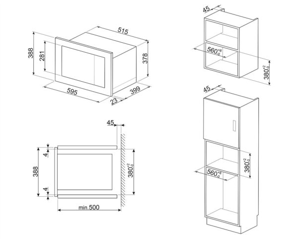 Мікрохвильова піч Smeg FMI 025B3 - 2