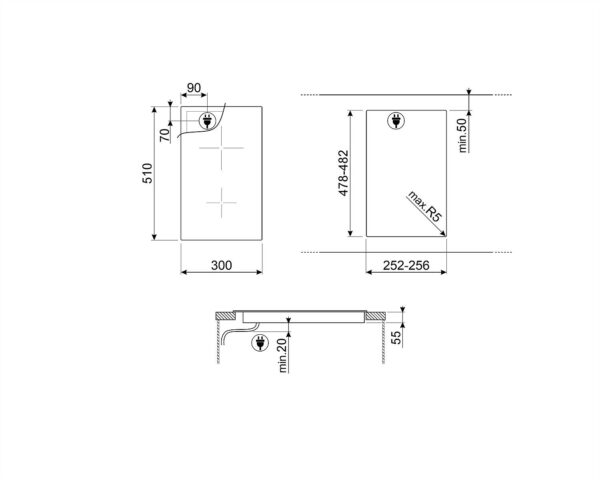 Варильна поверхня Smeg SI 2321D - 3