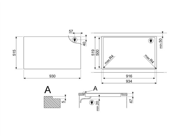 Варильна поверхня Smeg SIA 1963D - 2
