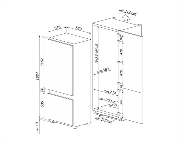 Холодильник Smeg C 475VE - 7