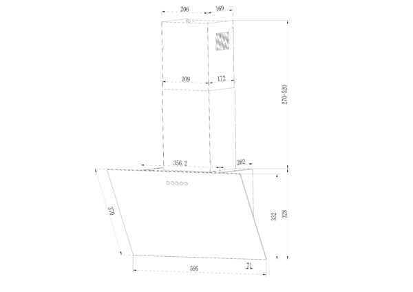 Витяжка Interline TEFFI SLIM WH A/60/GL/PB - 5