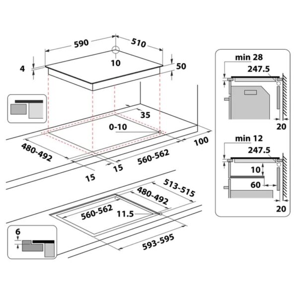 Варильна поверхня Whirlpool WS Q3560 CPNE - 9