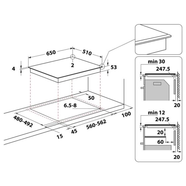 Варильна поверхня Whirlpool WL S7965 NE BM - 11