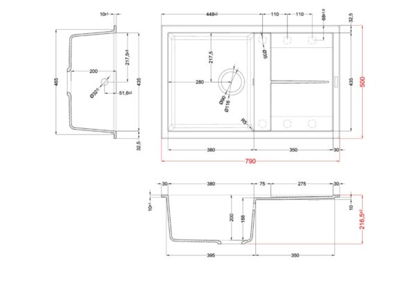 Мийка Elleci UNICO 300 BIANCO ANTICO 62 - 4