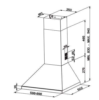 Витяжка Faber STRIP EG8 PB BK/BRA A90 - 2