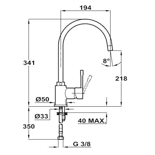 Змішувач Teka Inca H (IN 995) - 2