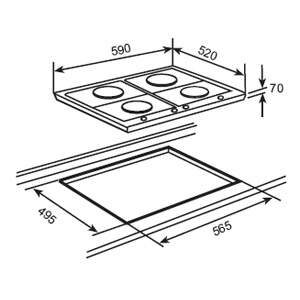 Варильна поверхня Teka EW 60 4G AI AL код 40218060 - 2