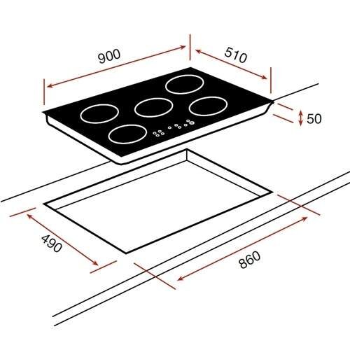 Варильна поверхня Teka TR 951 код 10210002 - 2