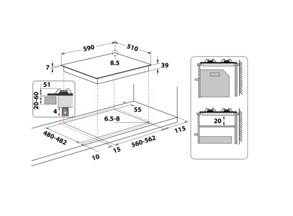 Варильна поверхня Whirlpool GMA 6422/IX - 2