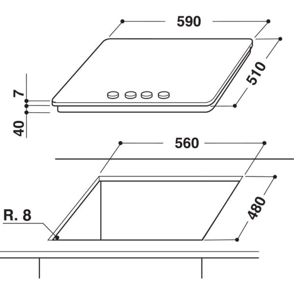 Варильна поверхня Whirlpool GMA 6422/IXL - 2