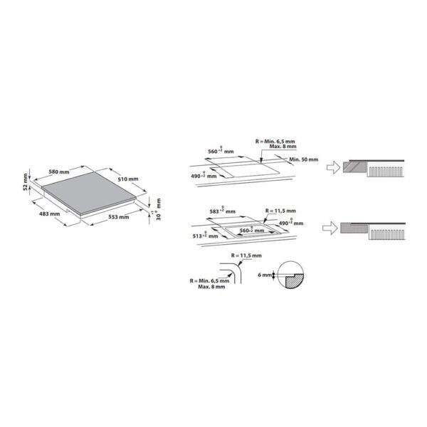 Варильна поверхня Whirlpool ACM808/BA/WH - 2