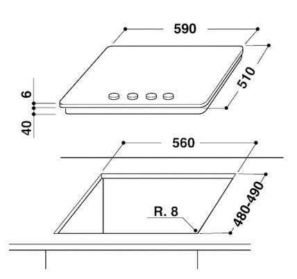 Варильна поверхня Whirlpool GOS 6413/NB - 2